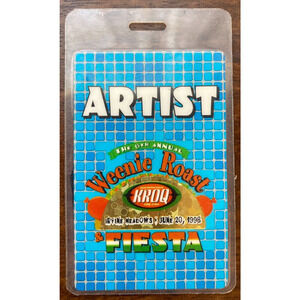1998 Artist Pass, KROQ Weenie Roast, Green Day, Blink 182, Crystal Method, RARE